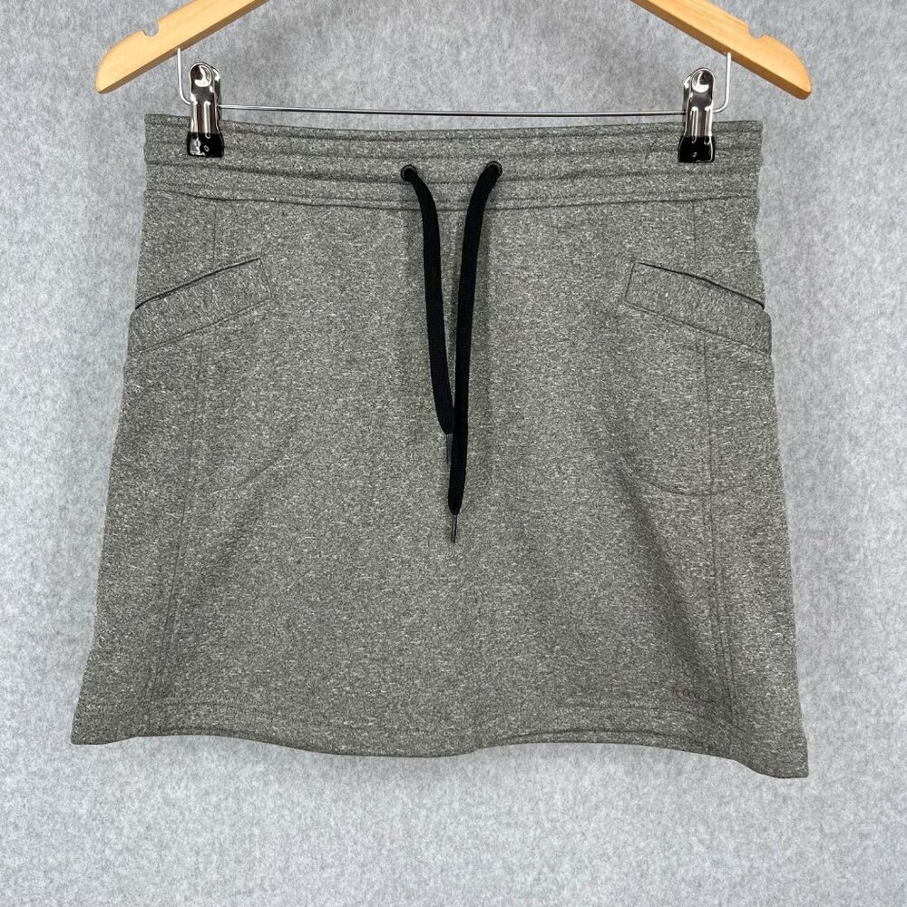 Kavu Fleece Lined Pull On Emy Skirt Size S Gray Athletic Side Pockets Tennis